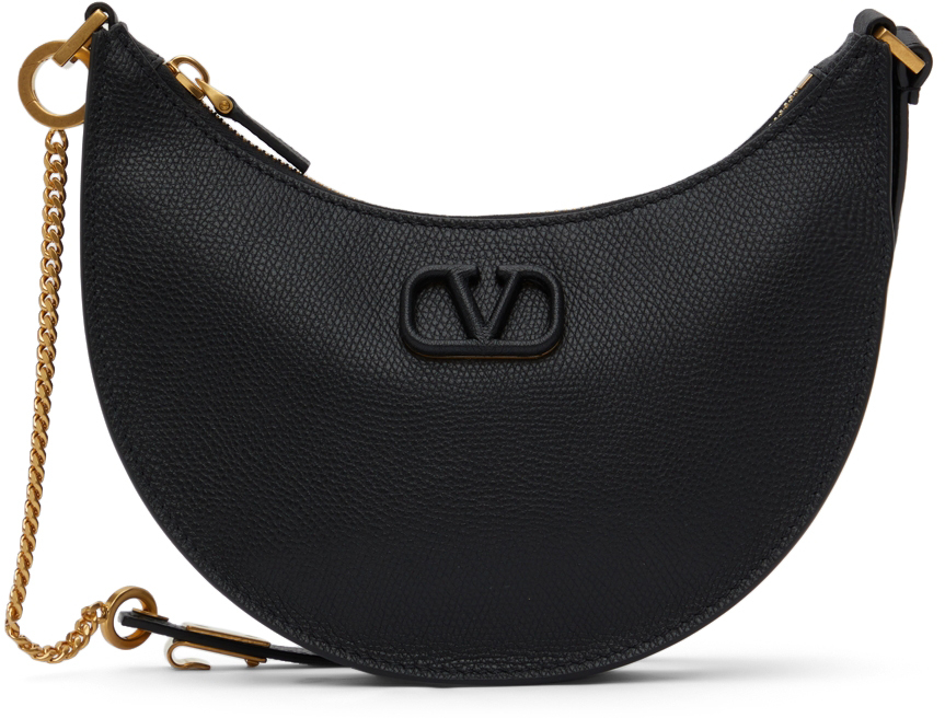 Valentino Garavani Black Mini VLogo Shoulder Bag
