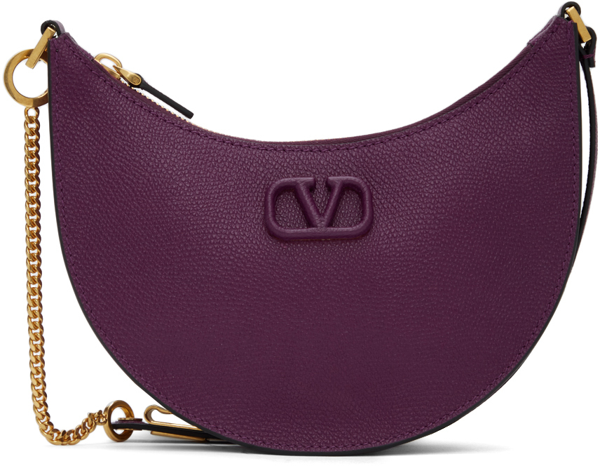 Valentino Garavani neutral VLogo Signature Mini Leather Shoulder Bag
