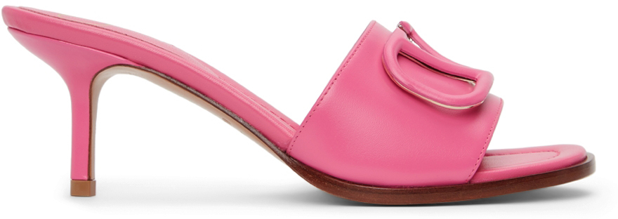 Valentino Garavani Pink VLogo Heeled Sandals