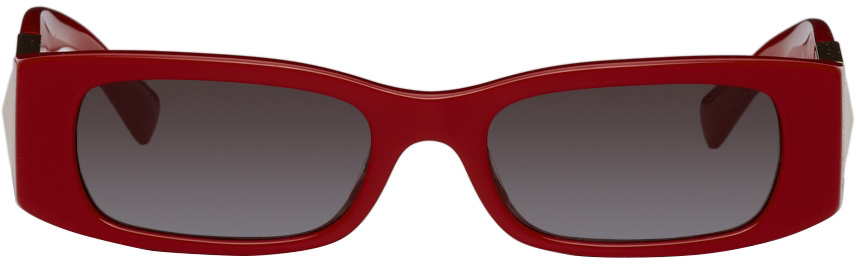 erindringer variabel mønt Valentino Garavani Red Rectangular Roman Stud Sunglasses | Smart Closet