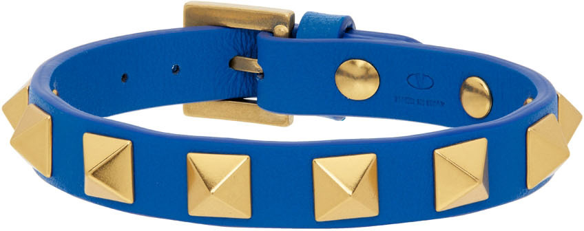 valentino rockstud bracelet blue