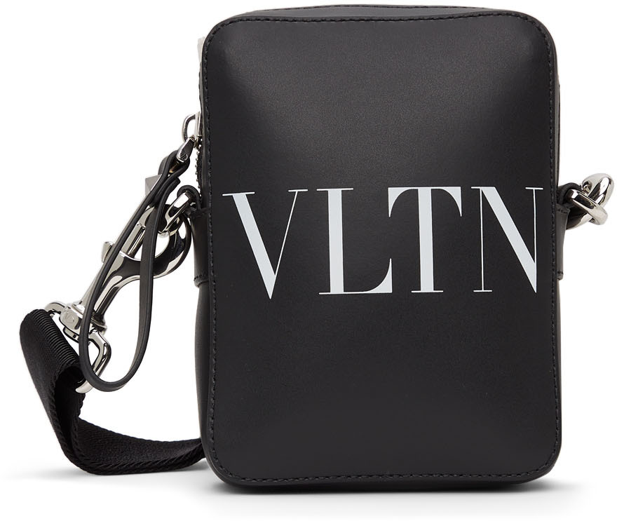 Valentino Garavani: Black Small VLTN Crossbody Bag | SSENSE