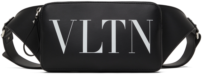 Valentino Garavani Studded Vltn Printed Crossbody Bag In Black