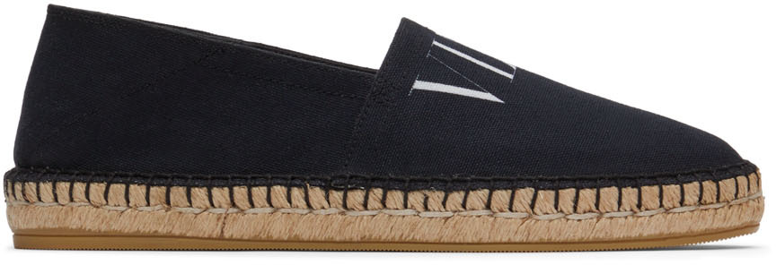 Black Canvas VLTN Espadrilles