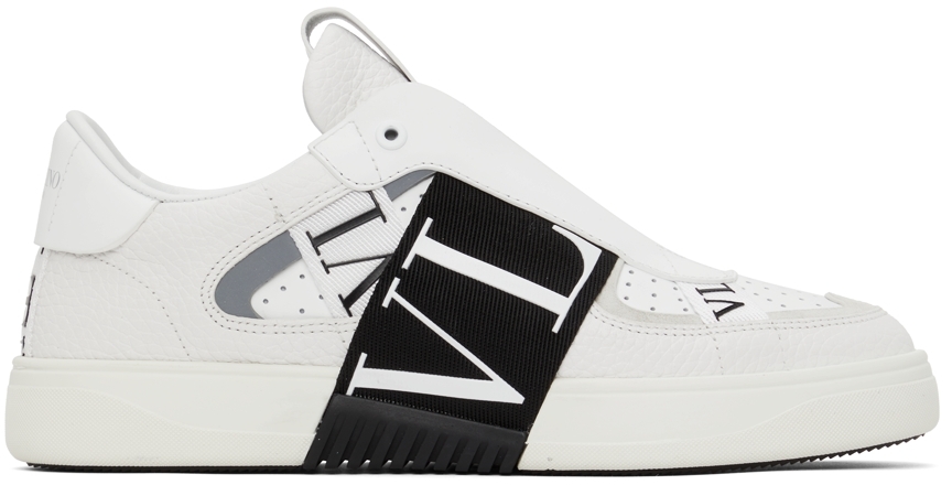 White 'VL7N' Low-Top Sneakers