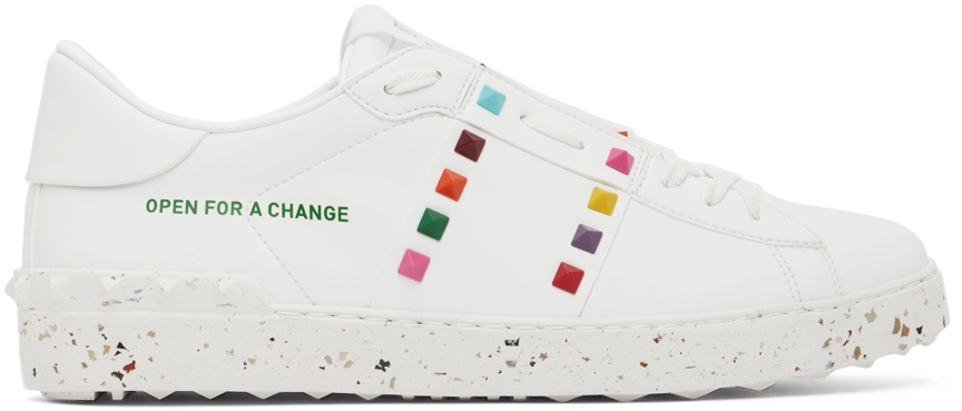 White & Multicolor Open For A Change Sneakers