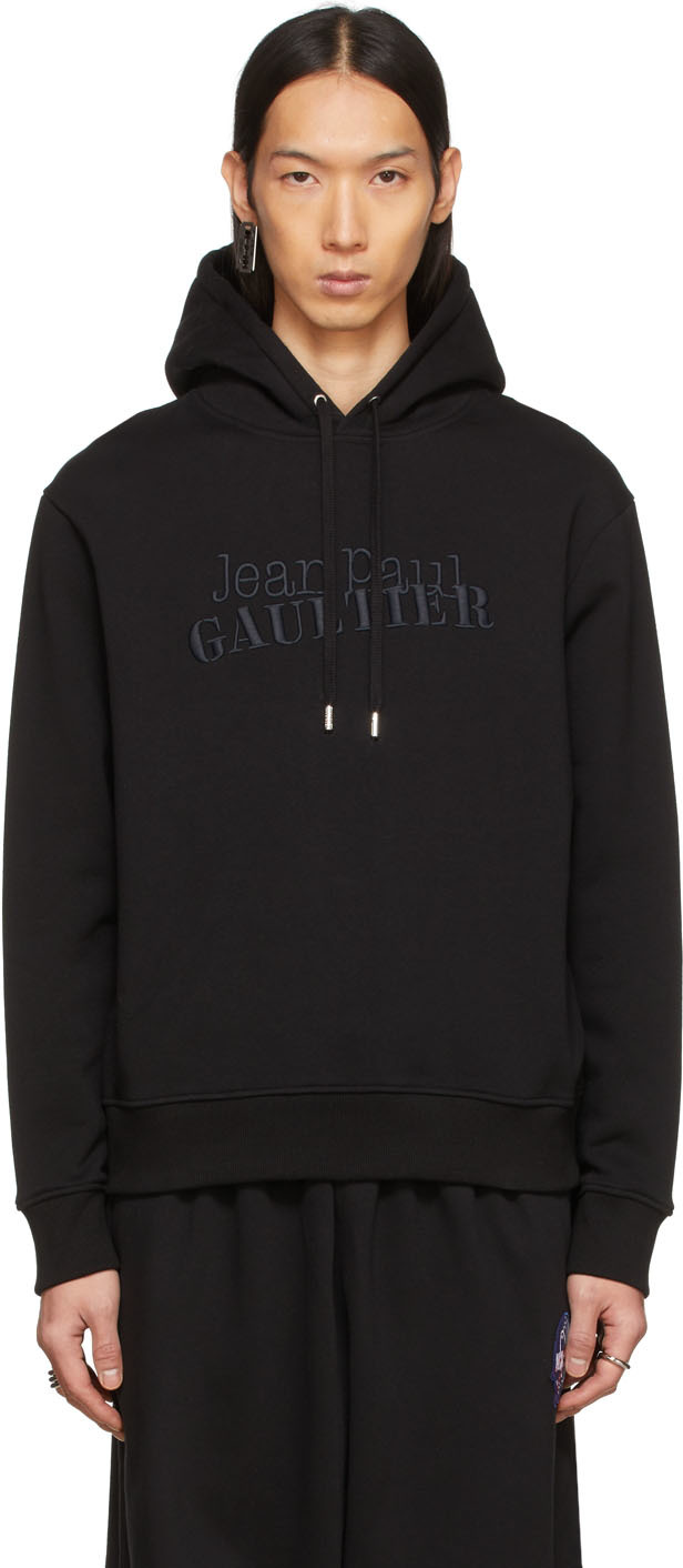 Black 'Jean Paul Gaultier' Hoodie by Jean Paul Gaultier on Sale