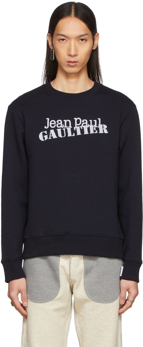 Jean Paul Gaultier: Navy 'Jean Paul Gaultier' Sweatshirt | SSENSE