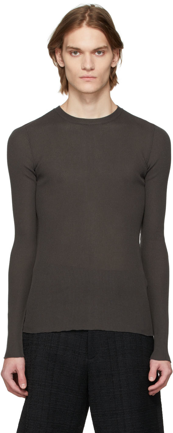 GAUCHERE SSENSE Exclusive Grey Knit T-Shirt