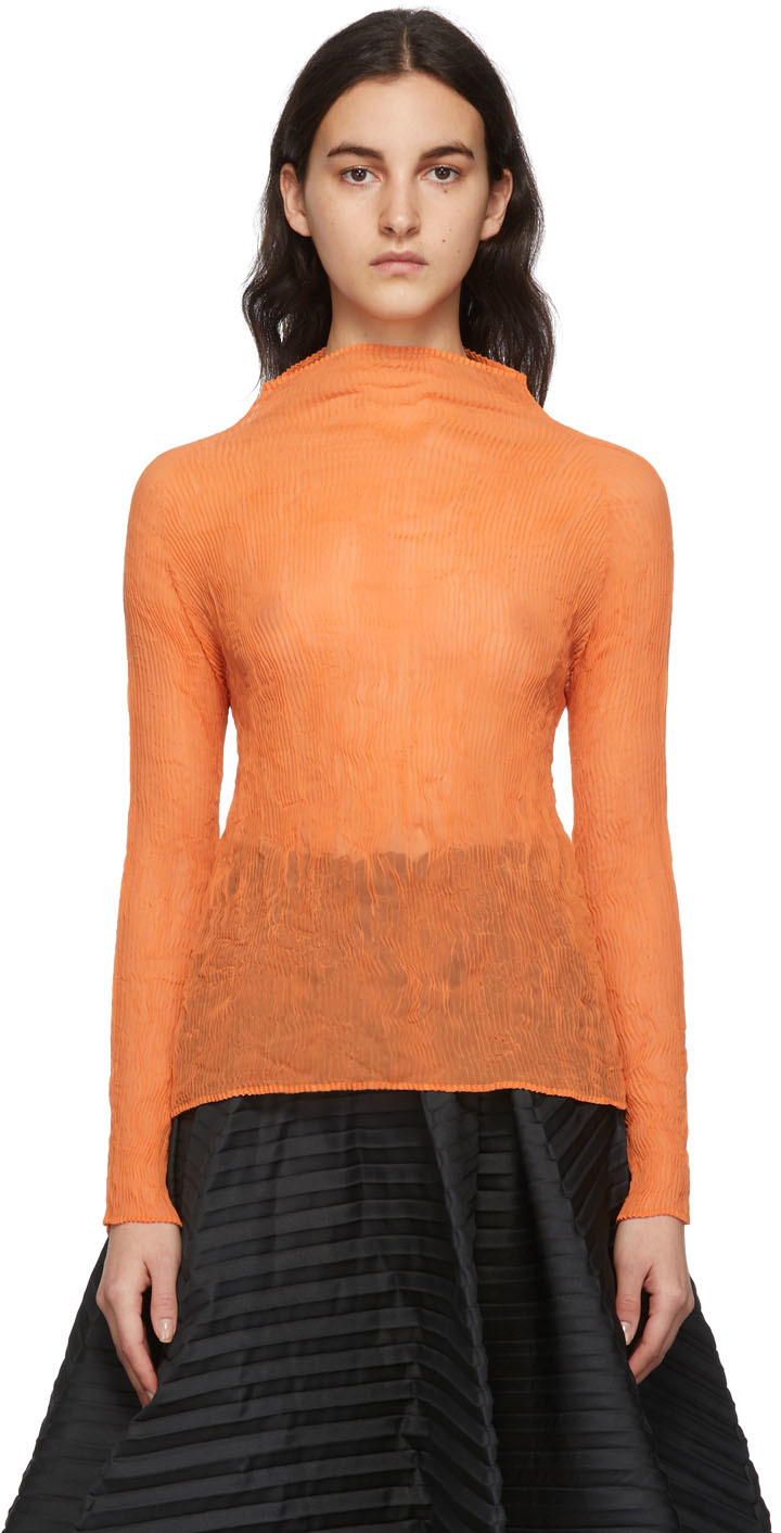 light orange turtleneck