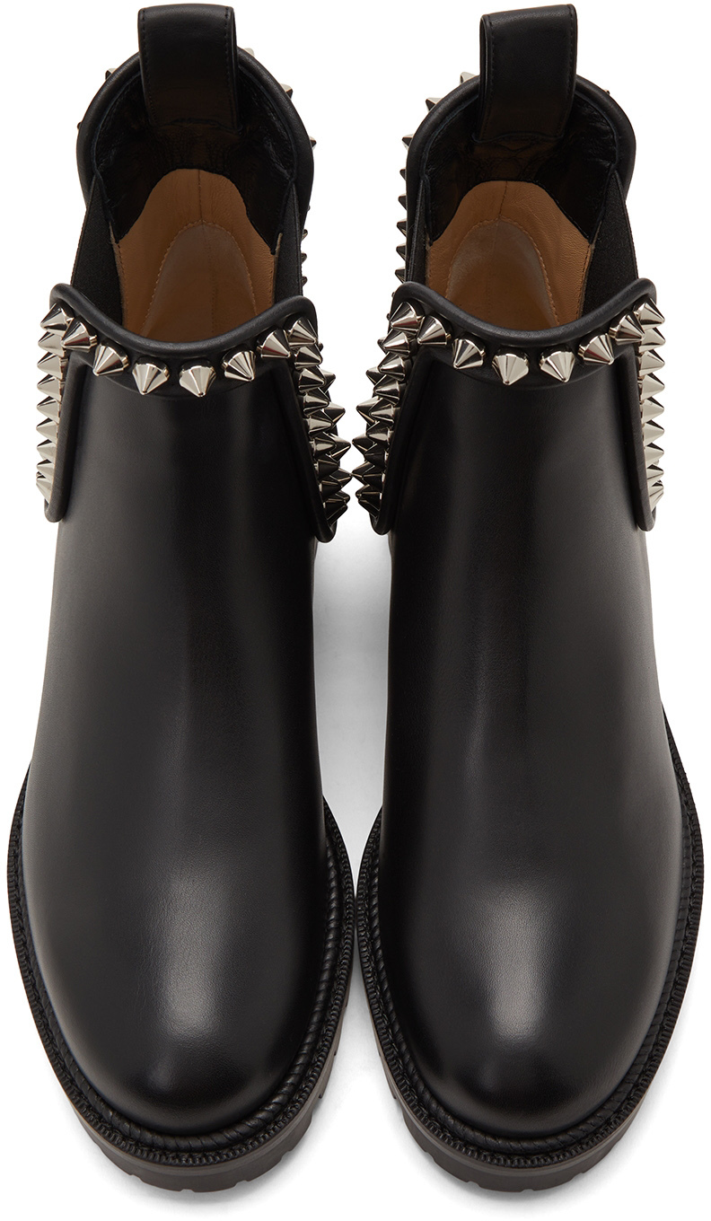Christian Louboutin Capahutta Spiked Leather Ankle Booties