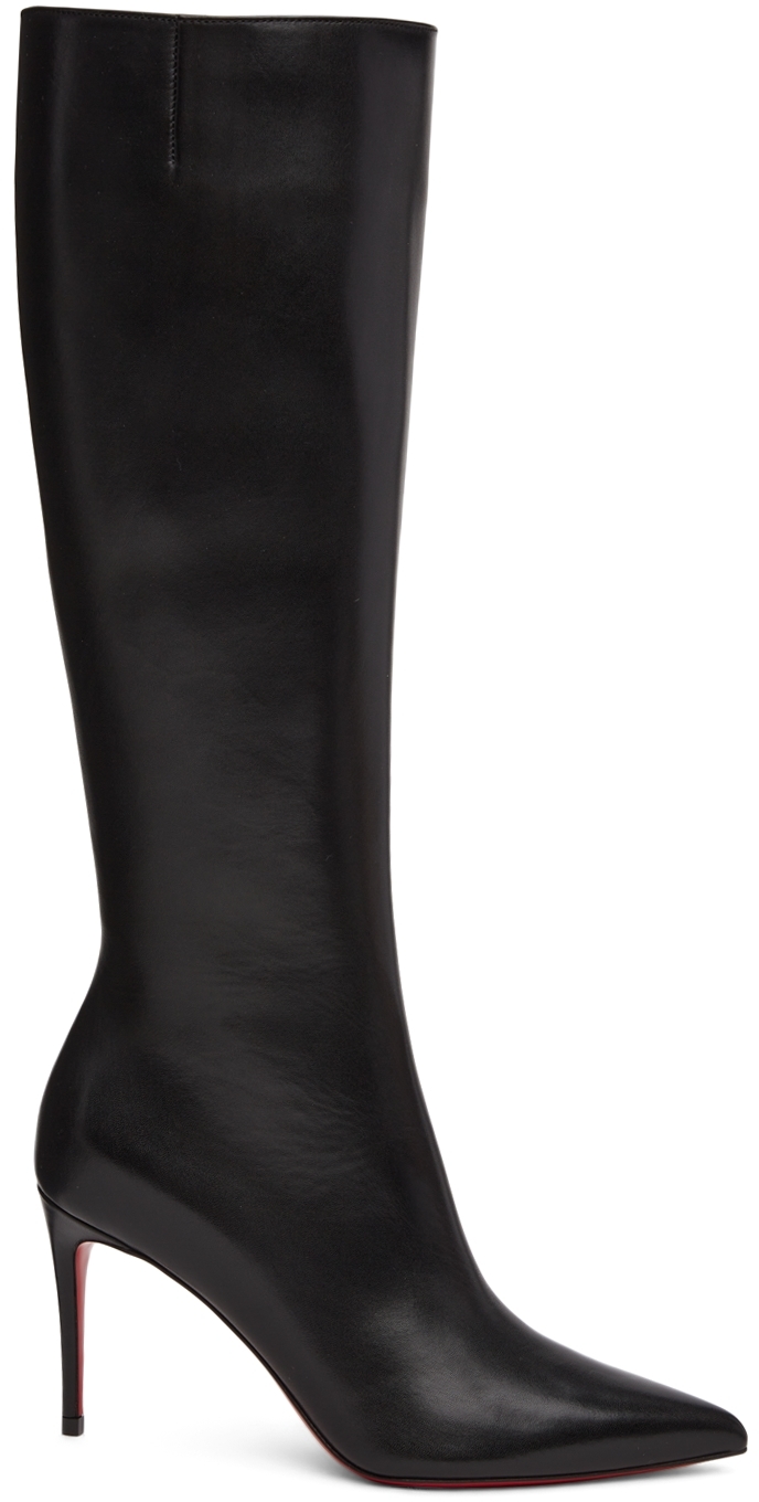 Christian Louboutin: Black Kate Botta 85mm Tall Boots | SSENSE
