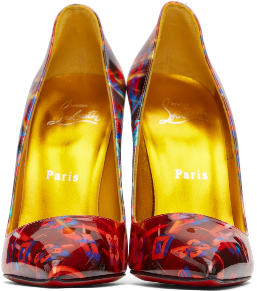 CHRISTIAN LOUBOUTIN Patent So Kate Tie and Dye 120 Pumps 35.5