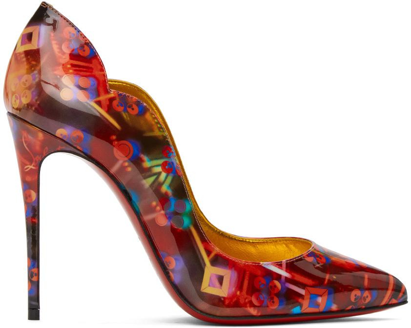 Christian Louboutin - Authenticated Sandal - Cloth Multicolour Abstract for Women, Very Good Condition