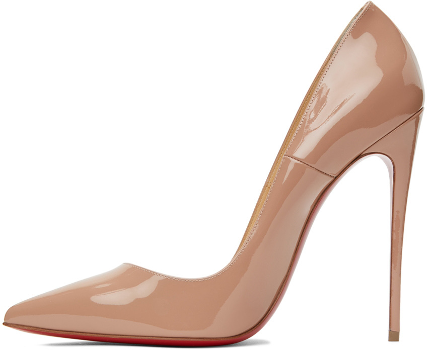 New Christian Louboutin SO KATE 120 NUDE Patent Leather Pumps Shoes 36 37  38.5