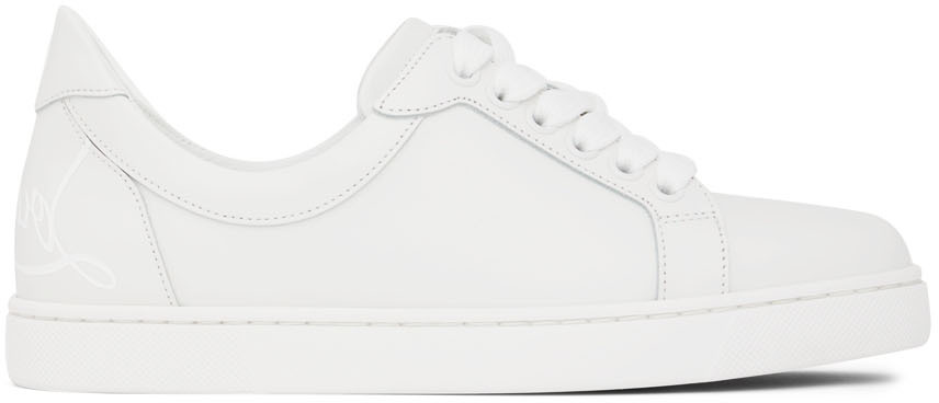 White Elo Loubi Flat Sneakers