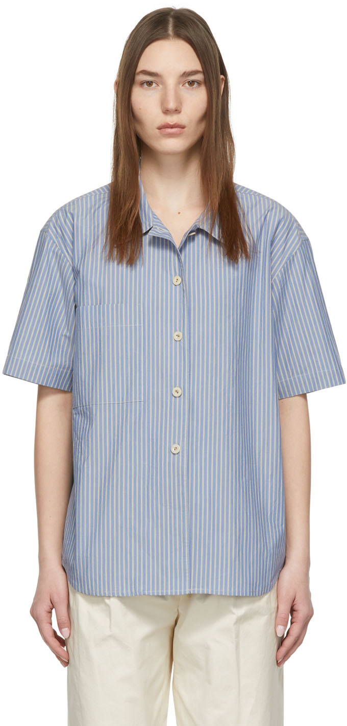 Nothing Written: Blue & White Majida Shirt | SSENSE