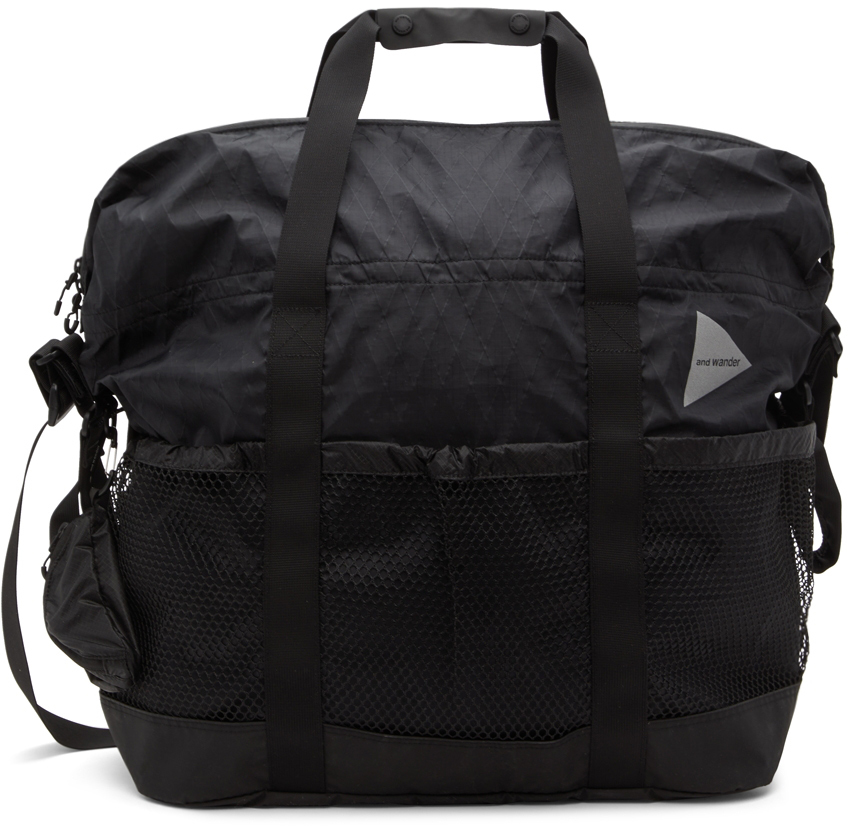 And Wander Black X-pac 45l Tote In 010 Black
