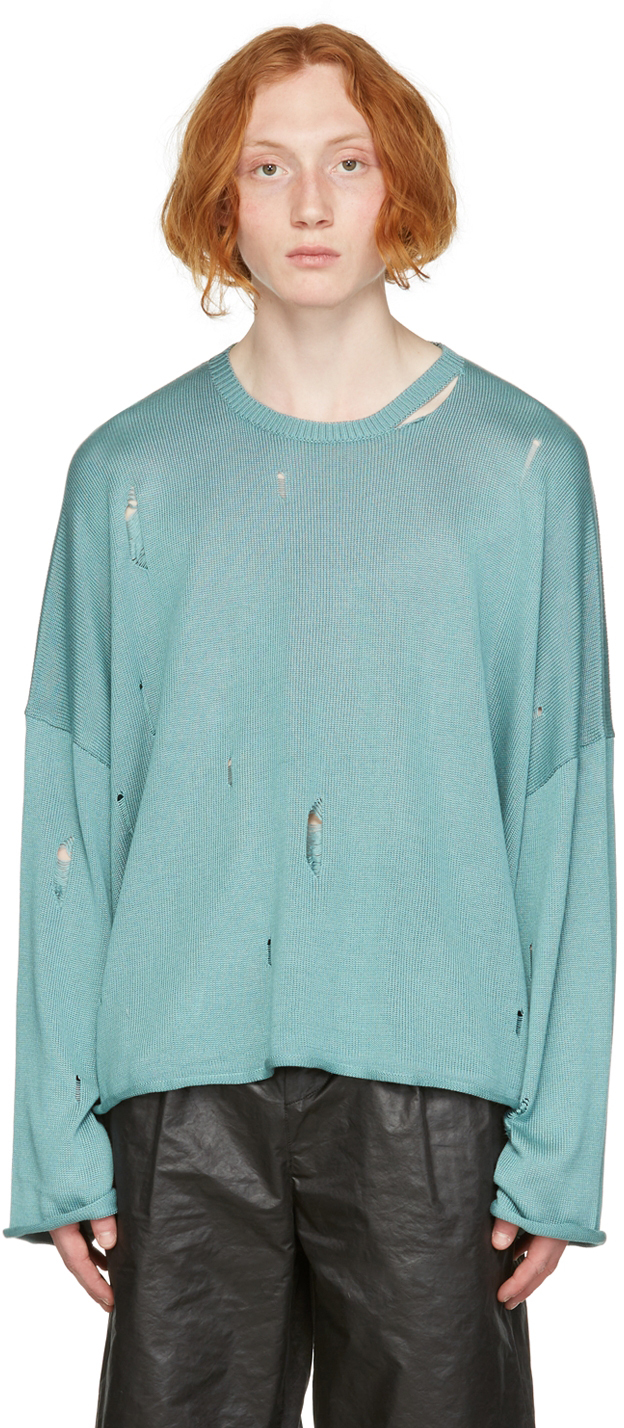 JieDa Blue Rayon Sweater
