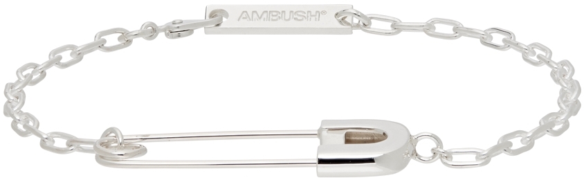 Ambush Men's Safety Pin Link Bracelet One-Size Silver