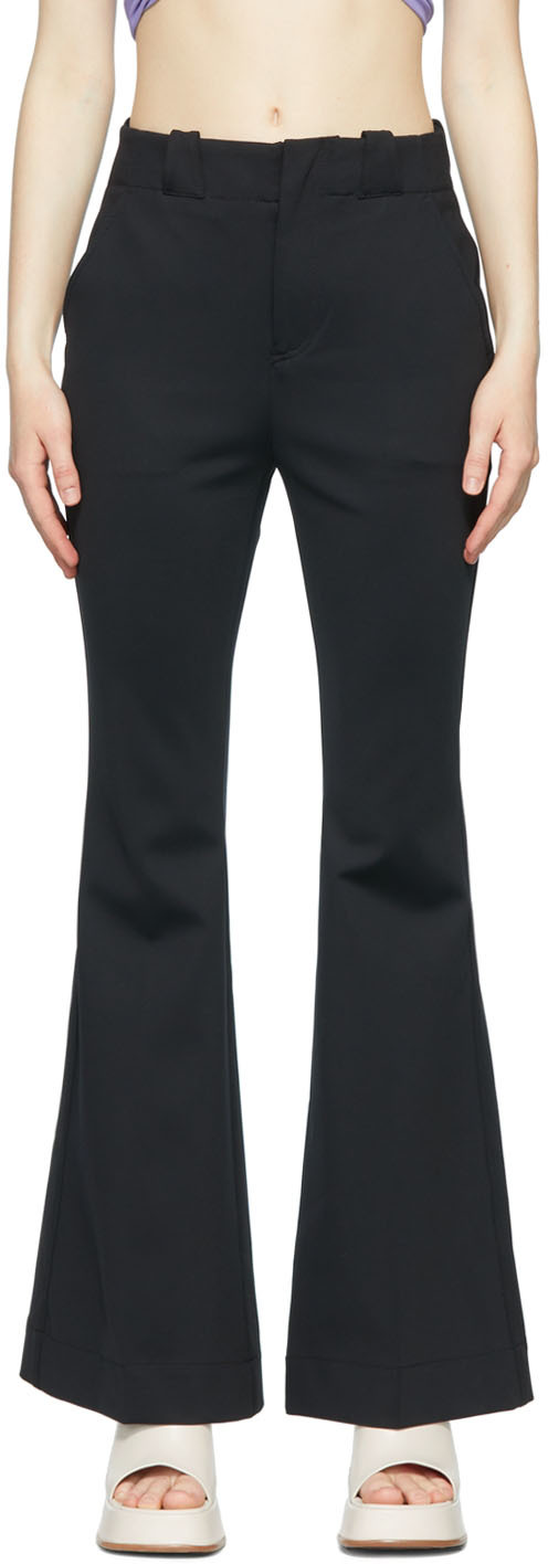 Womens Trousers Ambush Synthetic Monogram High-waist leggings in Black Slacks and Chinos Ambush Trousers Slacks and Chinos 