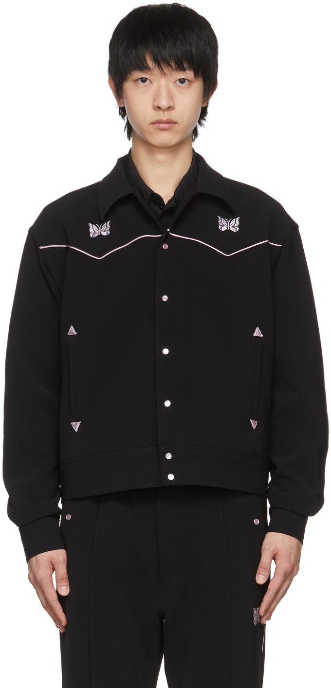 NEEDLES: Black Piping Cowboy Jacket | SSENSE