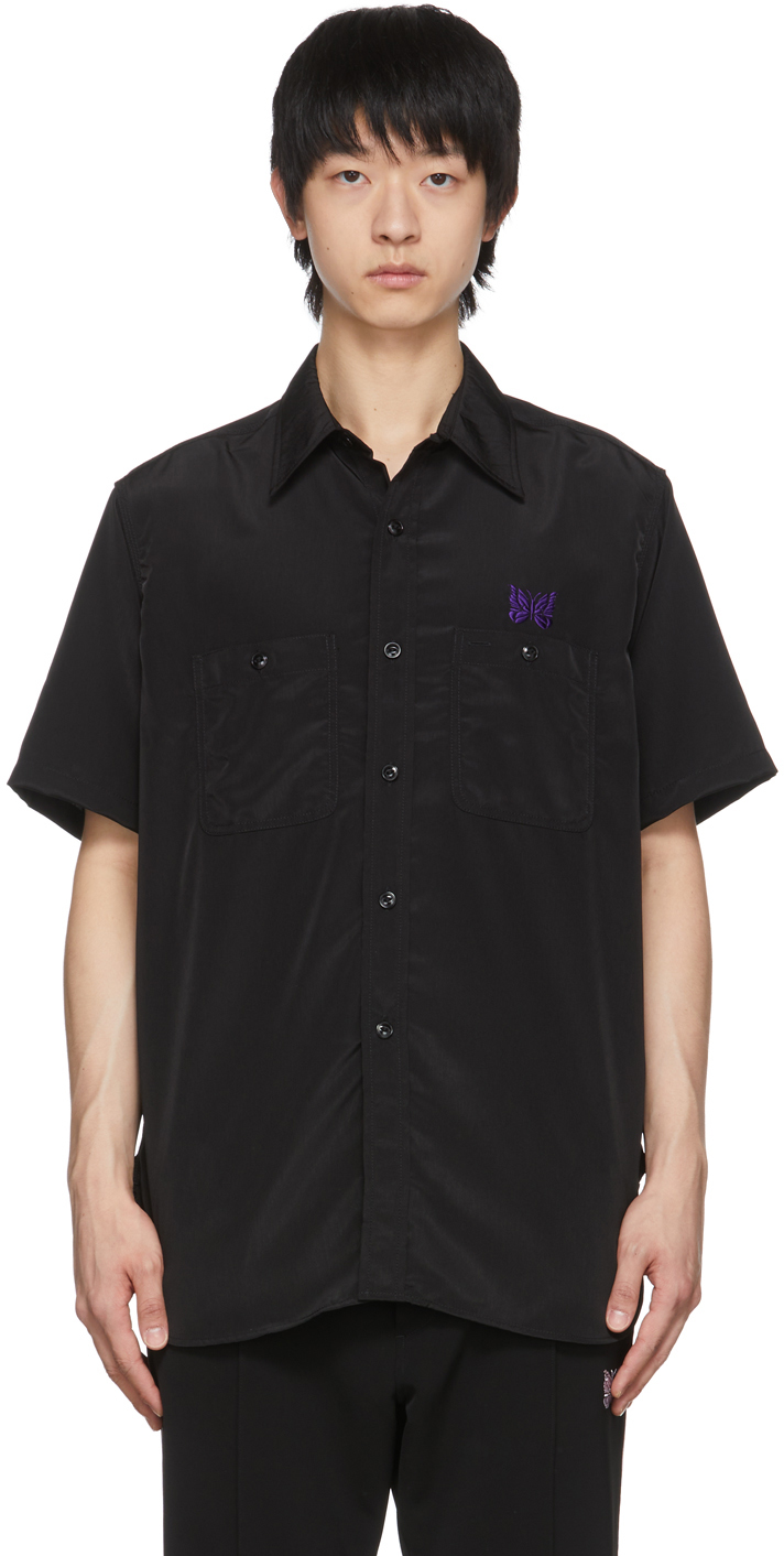 NEEDLES: Black Work Shirt | SSENSE