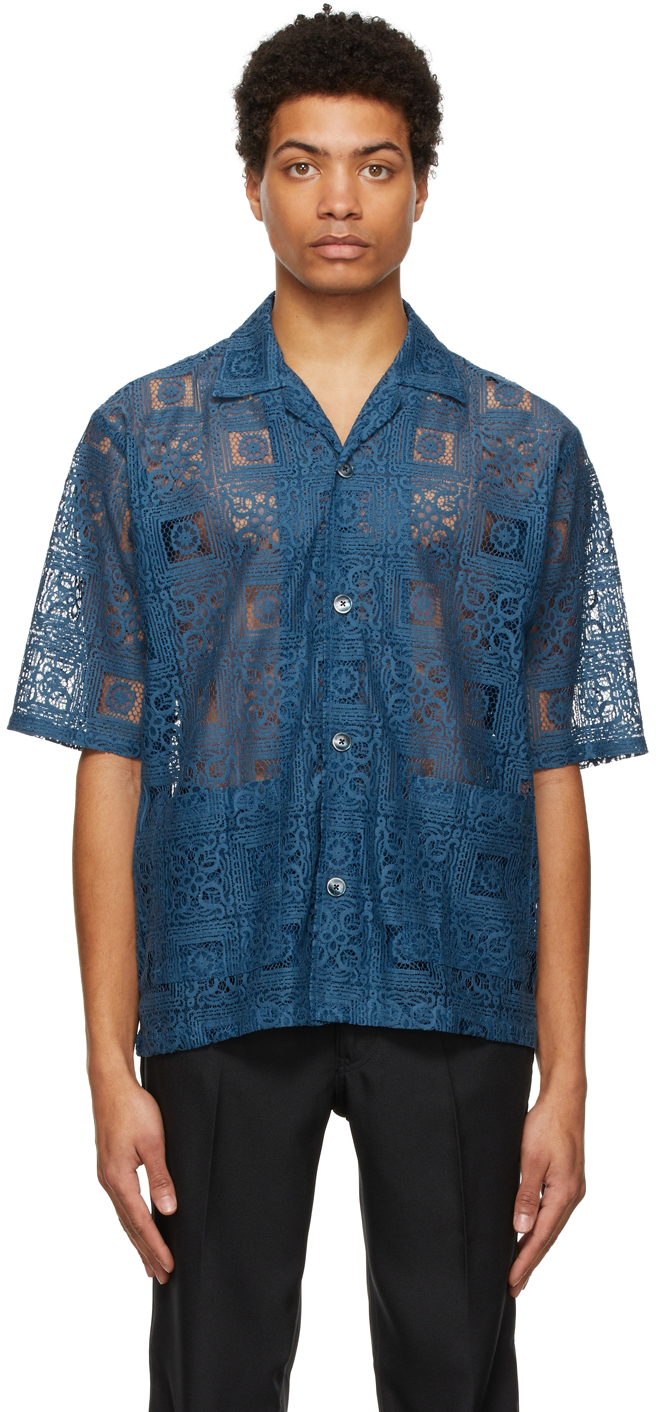 Blue Lace Cabana Shirt