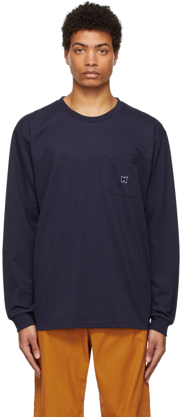 NEEDLES Purple Crew Long Sleeve T-Shirt