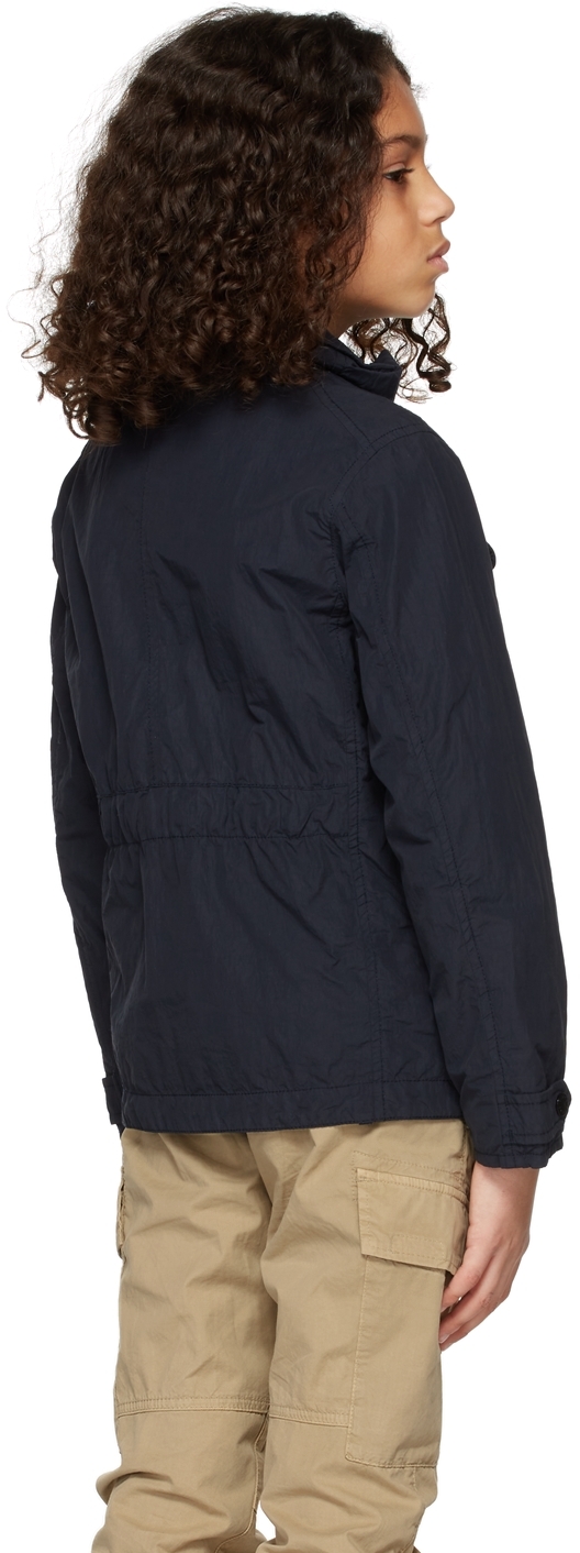 Stone Island Kids Navy Field Jacket In V0020 Navy Blue