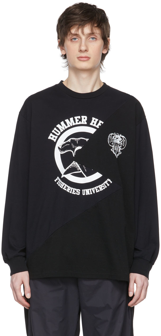 Undercoverism: Black Cotton Long Sleeve T-Shirt | SSENSE