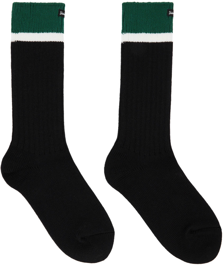 Black Pile Socks Ssense Uomo Abbigliamento Intimo Calze 