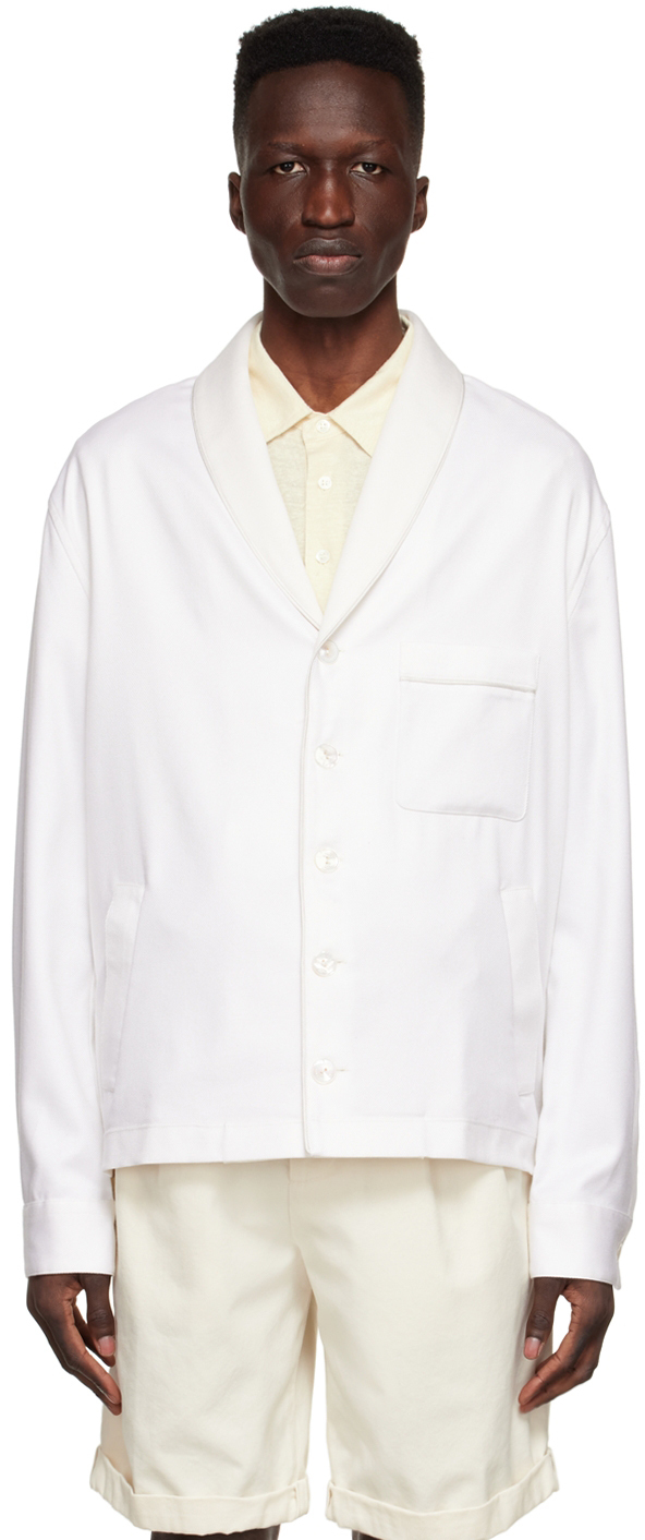Agnona White Cotton Pyjama Shirt