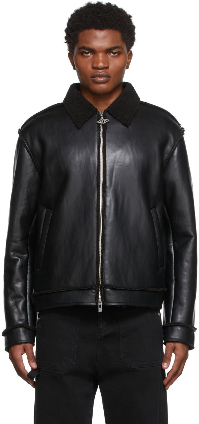 Han Kjobenhavn Black Faux-Leather Jacket