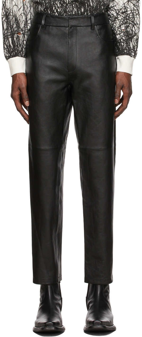 Han Kjobenhavn SSENSE Exclusive Black Leather Pants