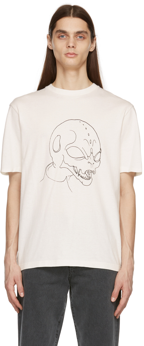 Off-White Artwork T-Shirt by Han Kjobenhavn on Sale