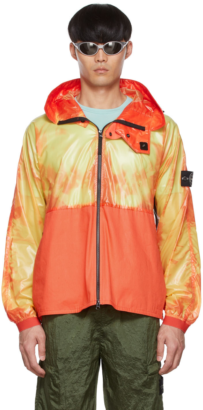 Stone Island Orange Hooded Heat Reactive Jacket | ModeSens