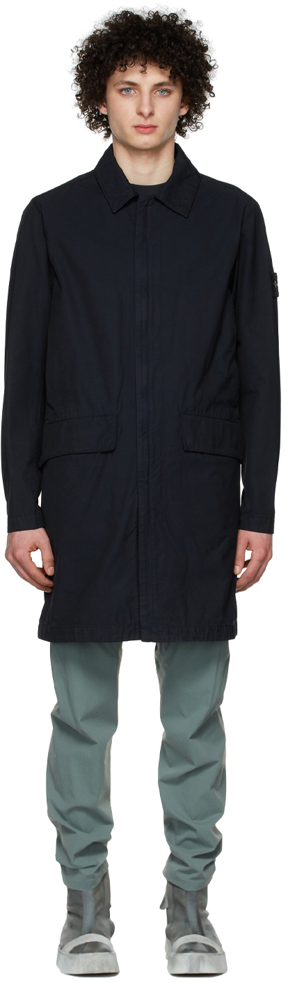 Stone Island ネイビー Batavia トレンチコート