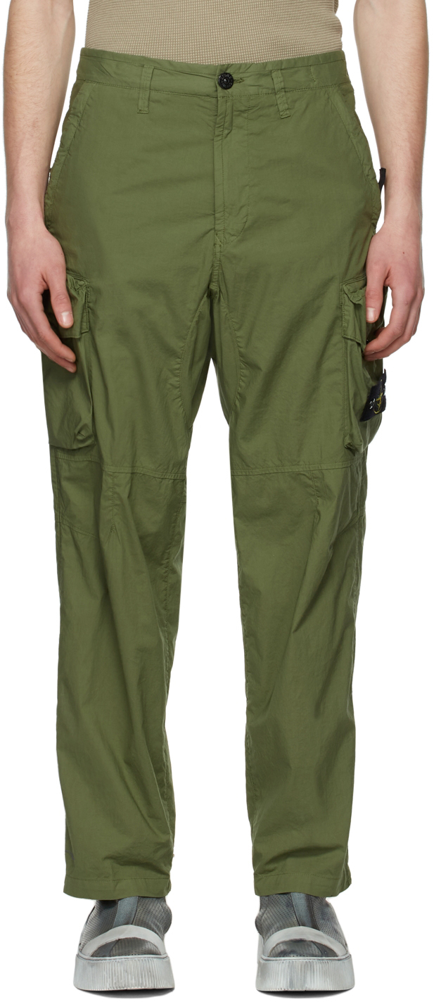 SSENSE Men Clothing Pants Cargo Pants Green Cotton Cargo Pants 