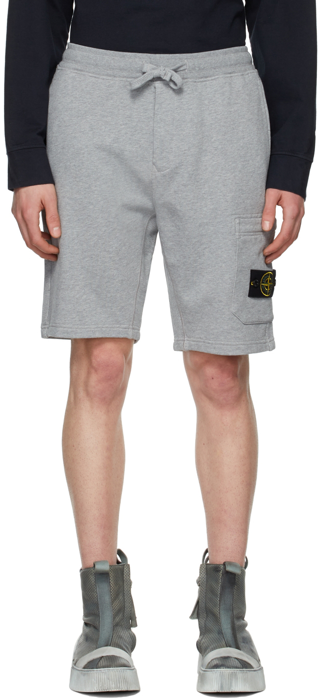 Grey Garment-Dyed Shorts