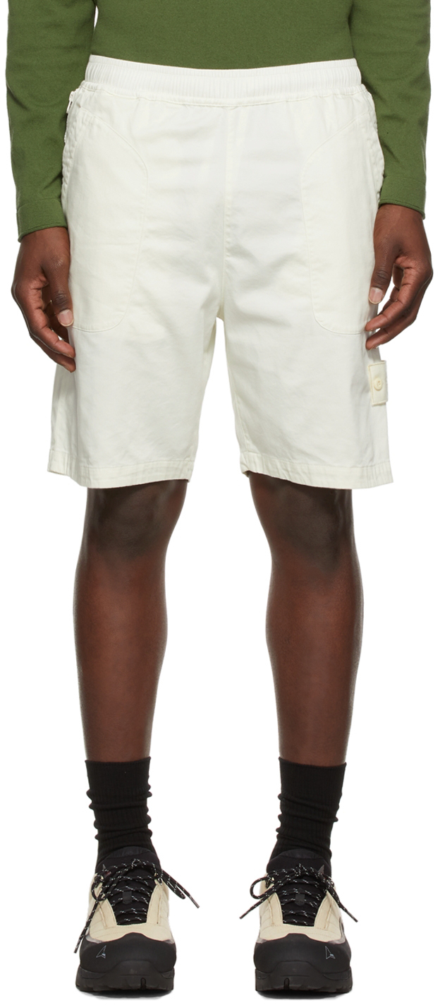 Stone Island Off-White Cotton Shorts