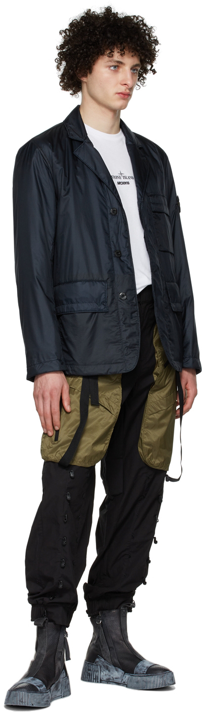Stone Island ネイビー Micro Graphics Four ジャケット