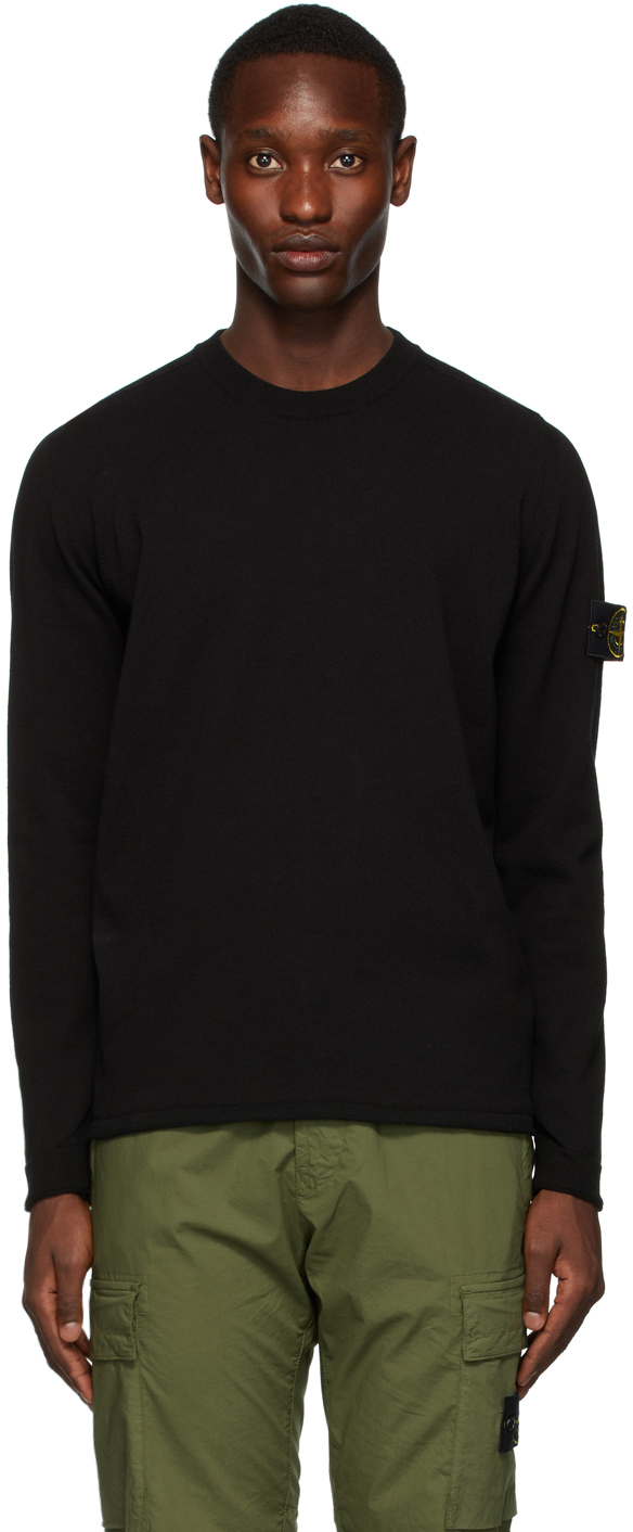 Mens Clothing Sweaters and knitwear Stone Island Cotton Zipped Sweater in Black for Men 