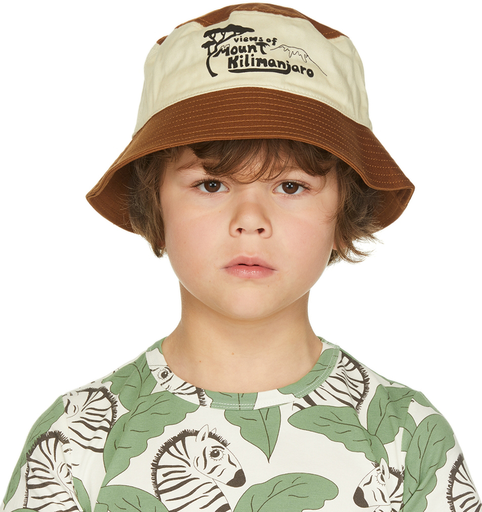 Ssense Accessori Cappelli e copricapo Cappelli Cappello Bucket Kids Off-White & Tan Mt Kilimanjaro Bucket Hat 