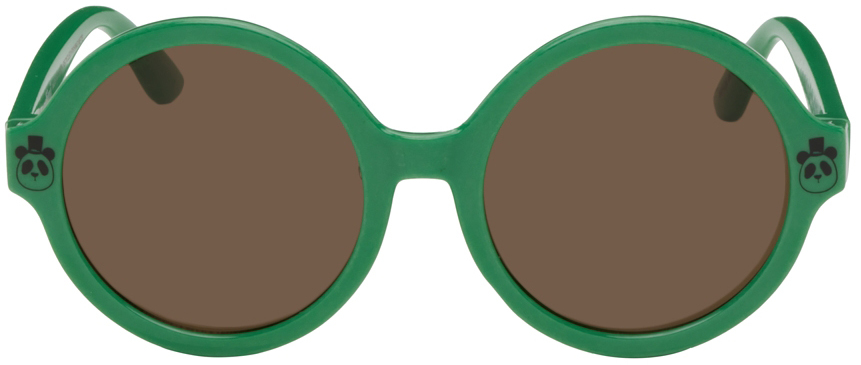 Mini Rodini Kids Green Round Sunglasses