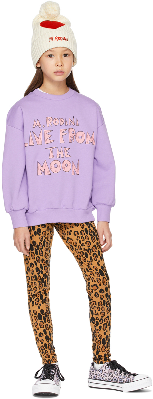 Mini Rodini Kids Purple 'Live From The Moon' Sweatshirt