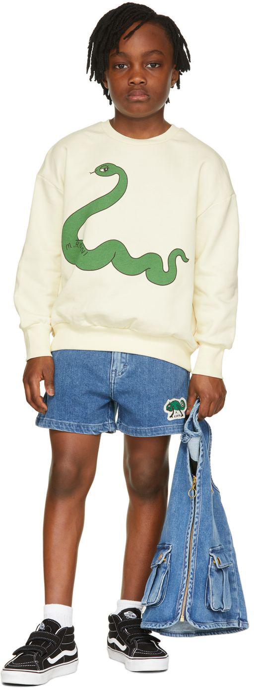 Mini Rodini Kids Off-white Snake Sweatshirt In Offwhite