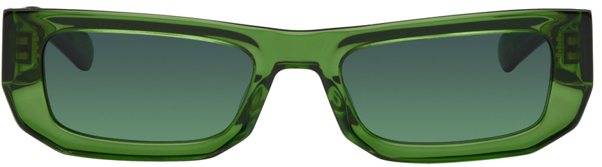 Flatlist Eyewear Green Bricktop Sunglasses In Solid Green / Green