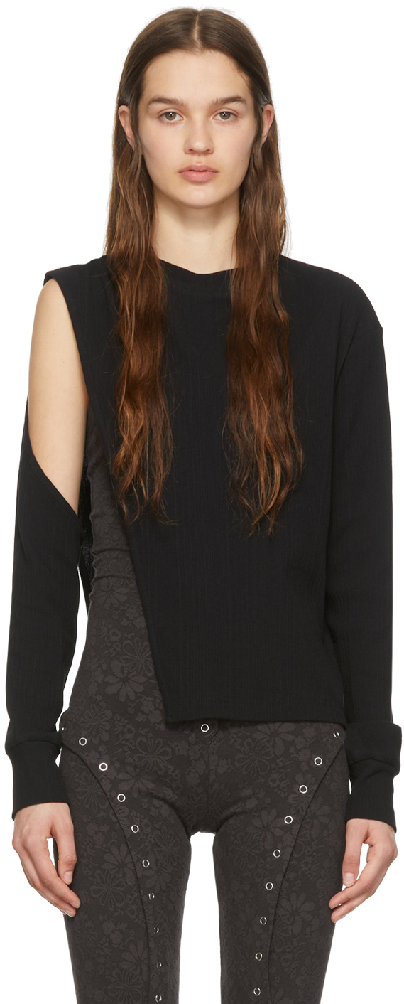 ECKHAUS LATTA BLACK SLASH SWEATSHIRT