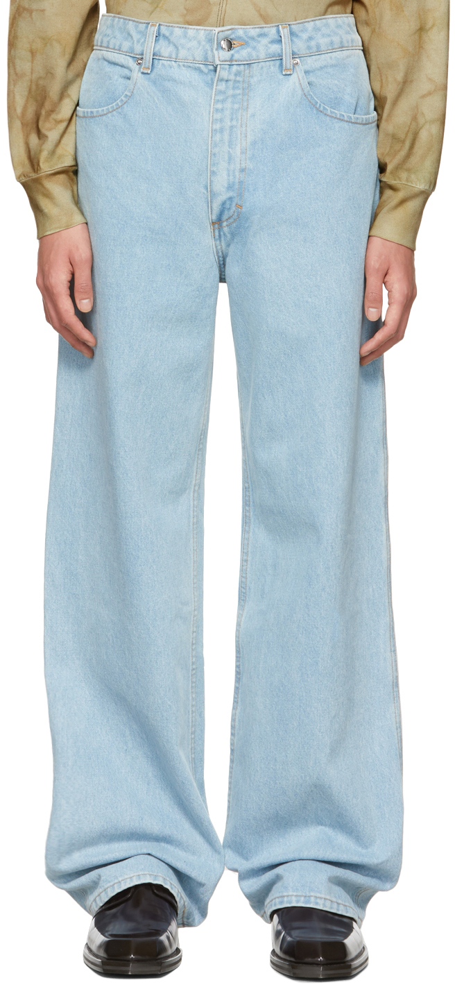 Eckhaus Latta: Blue Wide-Leg Jeans | SSENSE